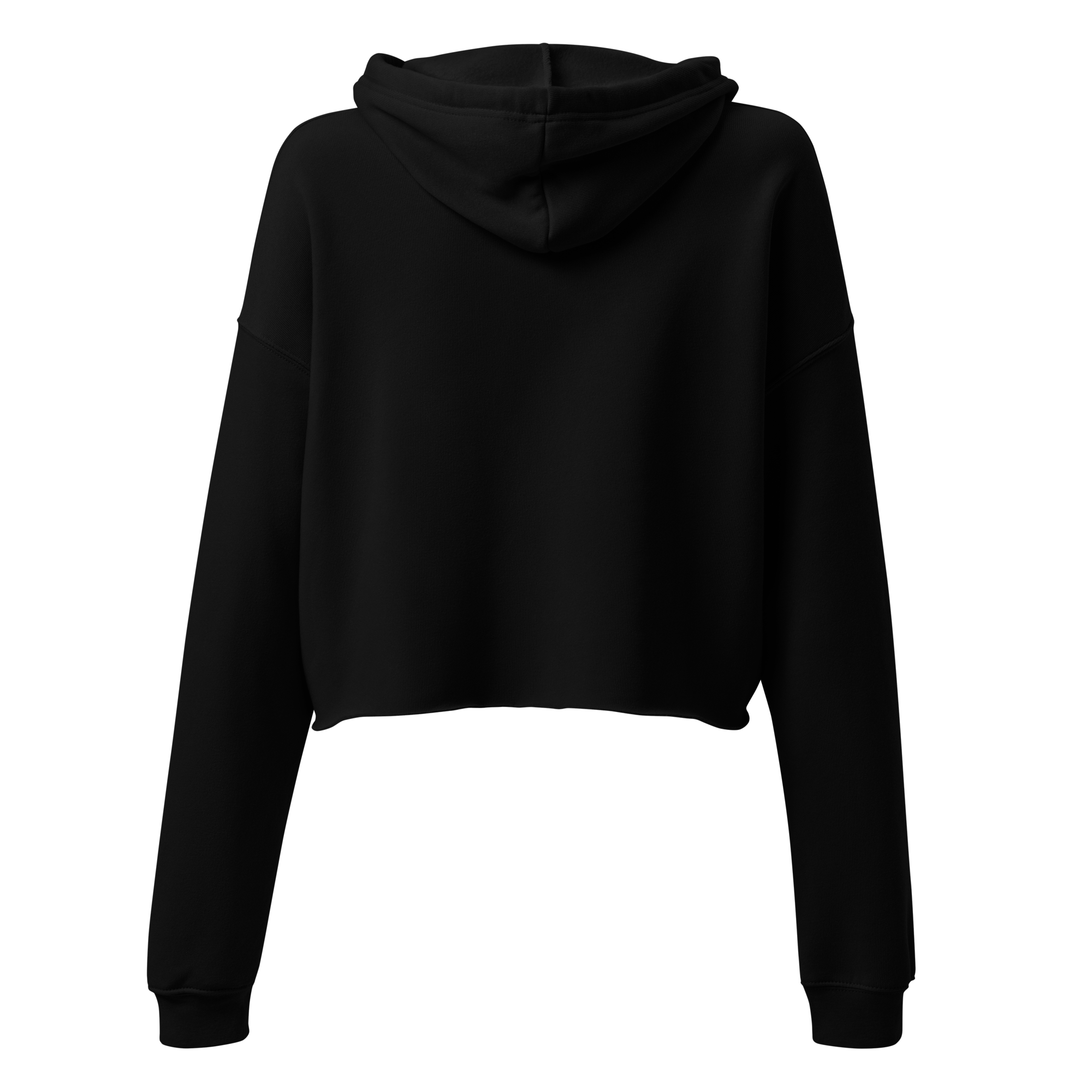 Essentials Crop Hoodie—White Print